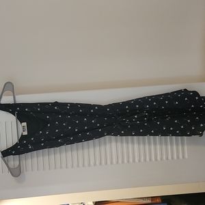 V-neck lined dress-above the knee